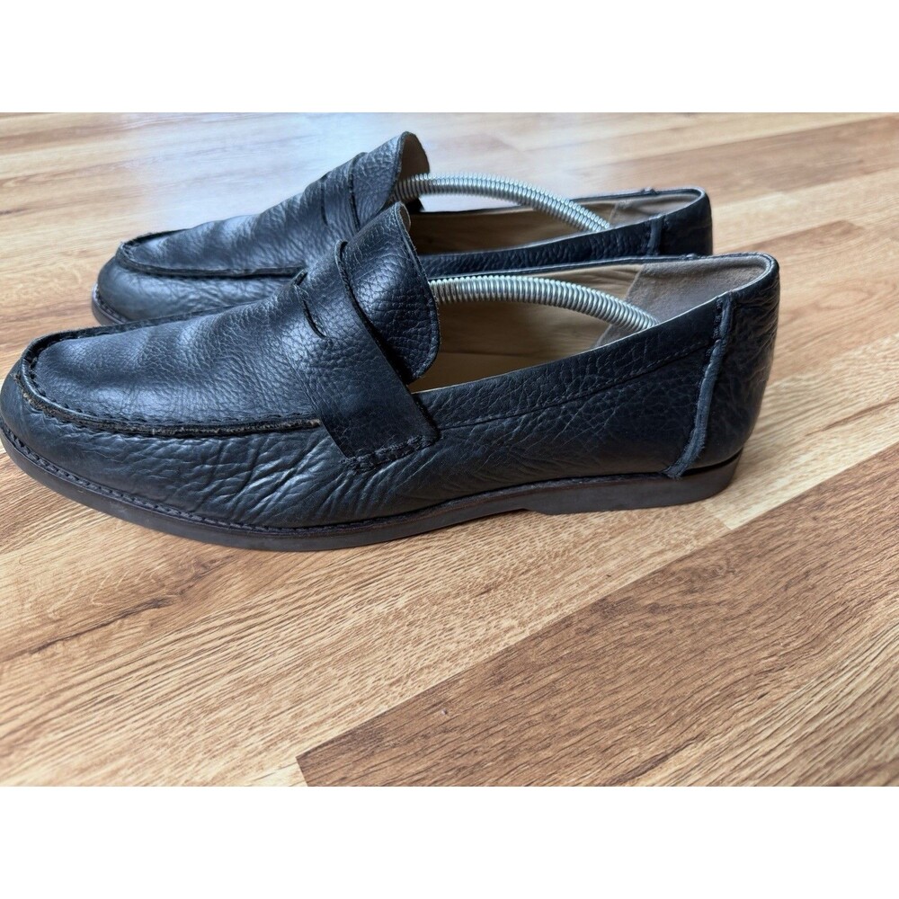 Sebago Men’s Penny Loafers Black Leather Moc Toe Shoes 12 M Made Dominican Rep